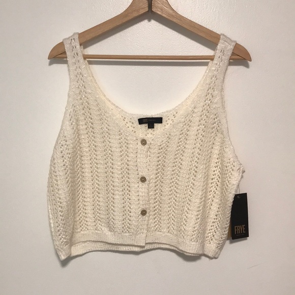 Frye Tops - NEW Frye Salt Breeze Crochet Crop Top. L